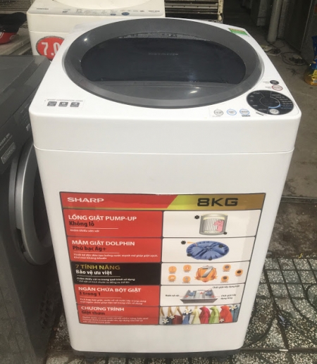 Máy giặt Sharp 8 kg ES-U80GV-G MỚI 95%